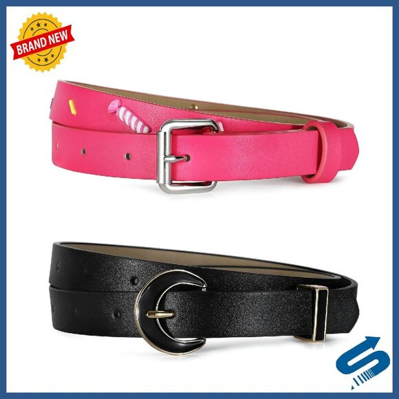 Thin Synthetic Leather Belt Set XS-XL 22-44\